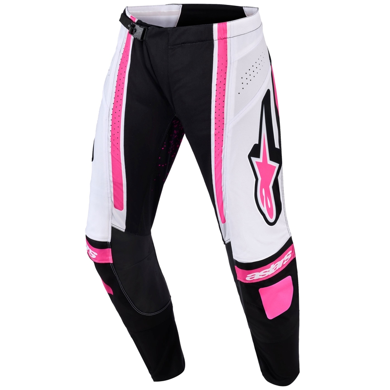 Alpinestars Stella Techstar Nomur női motokrossz nadrág fekete-fehér-rózsaszín