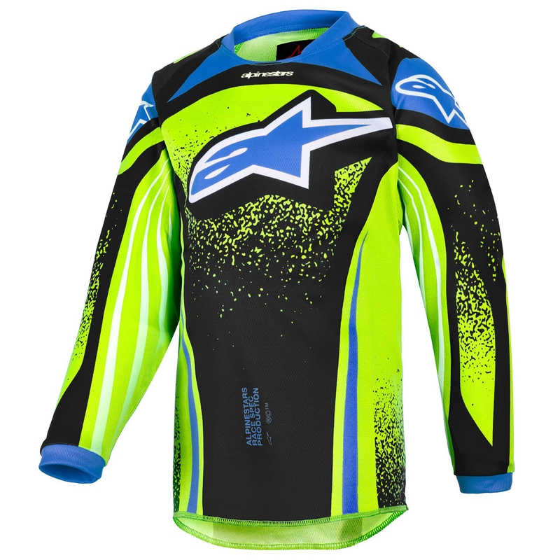 Alpinestars Racer Nomur gyerek motokrossz mez sötétkék-fluo sárga-fekete