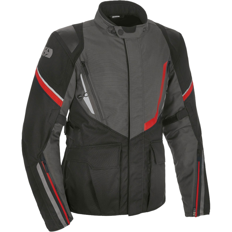 Oxford Montreal 4.0 Dry2Dry™ motoros kabát fekete-szürke-piros