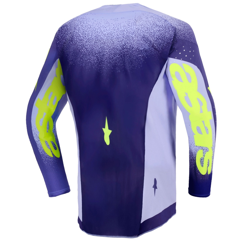 Alpinestars Supertech Scenz gyerek motokrossz mez lila-fluo sárga