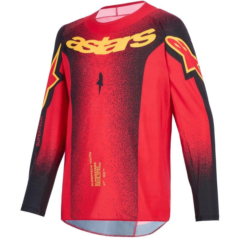 Alpinestars Supertech Scenz gyerek motokrossz mez piros-fekete-sárga