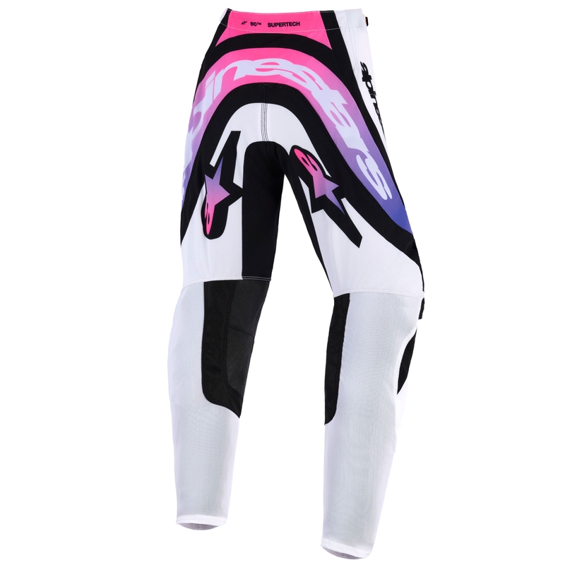 Alpinestars Supertech Vista gyerek motokrossz nadrág fehér-lila-fekete
