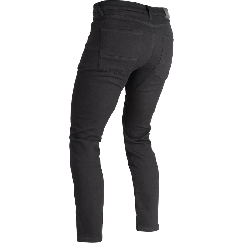 OXFORD ORIGINAL APPROVED SUPER STRETCH JEANS AA SLIM FIT rövidített motoros farmernadrág fekete
