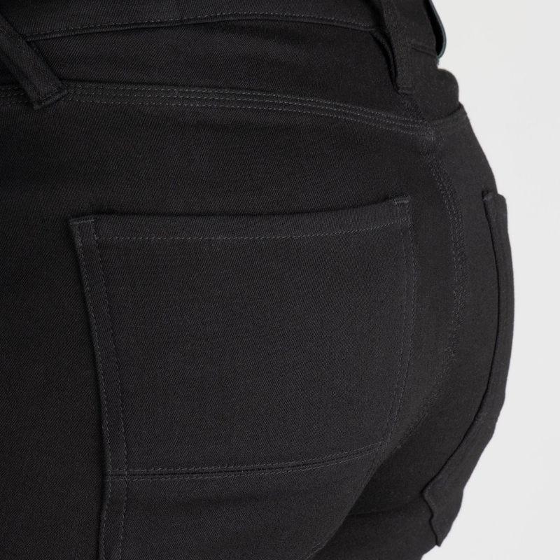 OXFORD ORIGINAL APPROVED SUPER STRETCH JEANS AA SLIM FIT rövidített motoros farmernadrág fekete