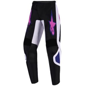 Dětské motokrosové kalhoty Alpinestars Fluid Grid černo-světle šedo-fialové