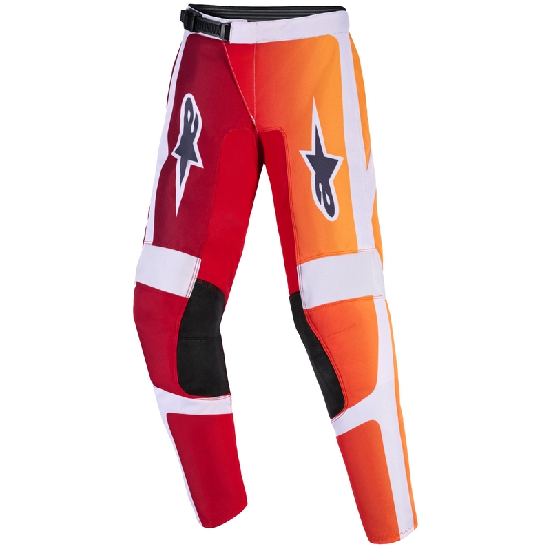 Alpinestars Fluid Portl gyerek motokrossz nadrág piros-narancssárga-világosszürke