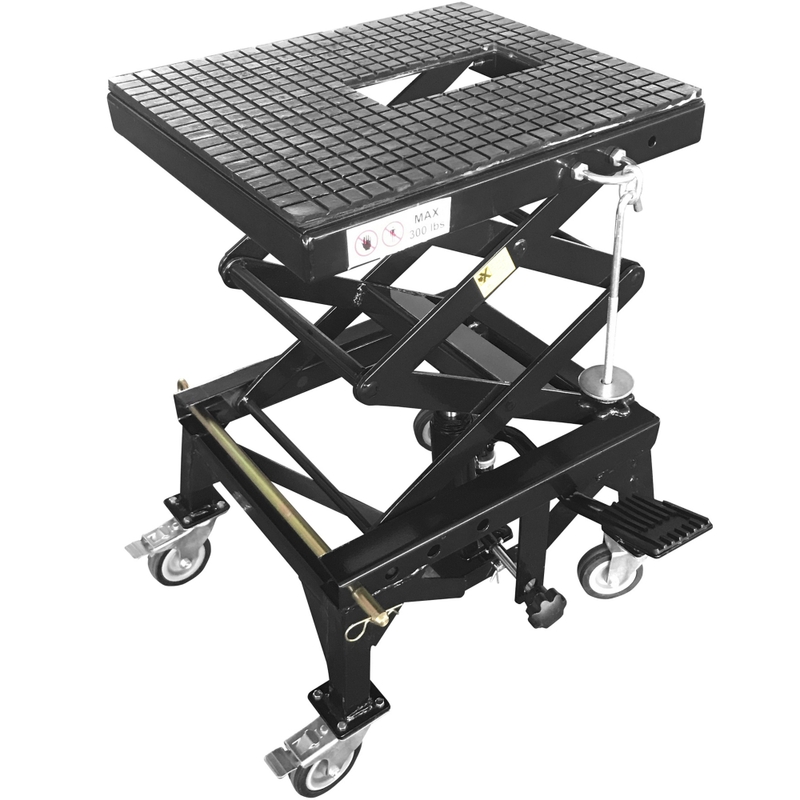 MX moto Q-TECH hidraulikus emelő, fekete