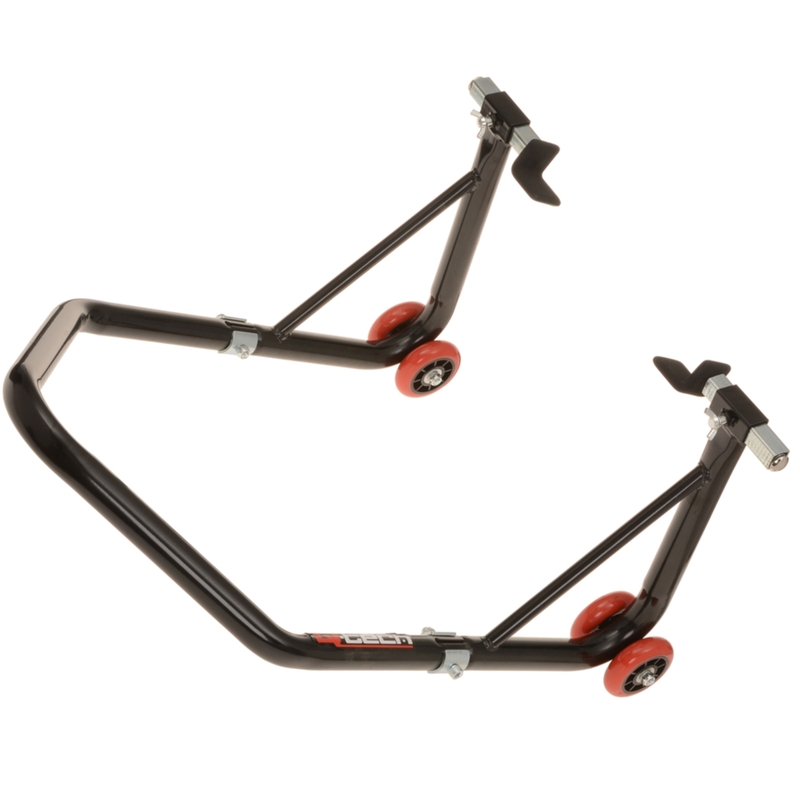 Q-TECH motorkerékpár állvány első (villába) / hátsó fekete