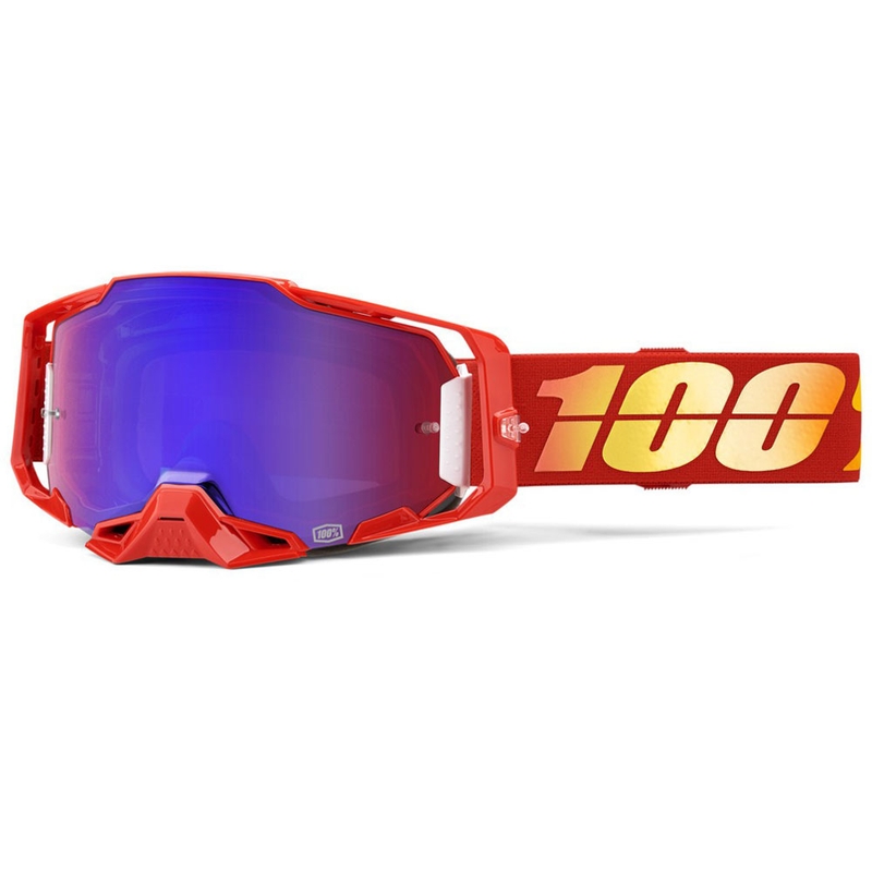 100% ARMEGA Nuketown motokrossz szemüveg piros plexivel