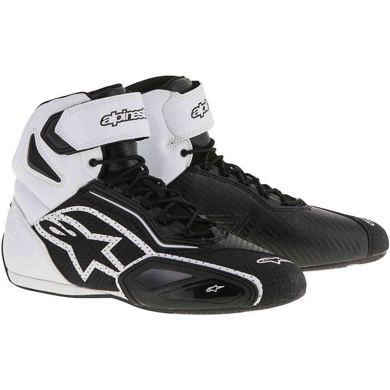 Alpinestars Faster 2 szellőztetett motorkerékpár csizma fekete-fehér