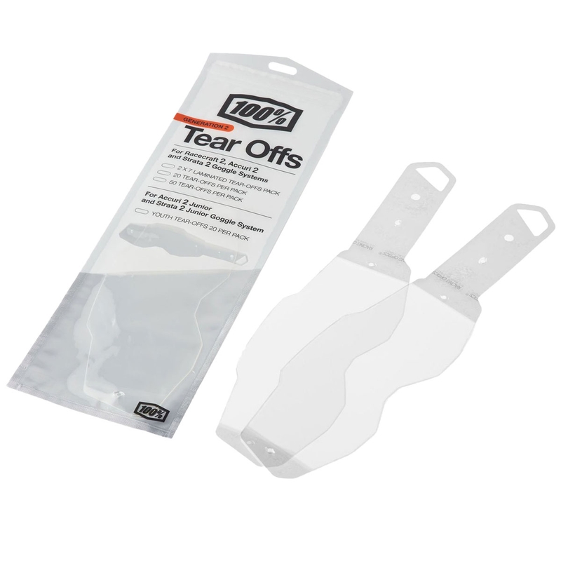 100% RACECRAFT 2/ACCURI 2/STRATA 2 mx szemüveghez laminált tear-off fólia