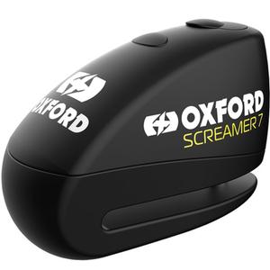 Zámek kotoučové brzdy Oxford Screamer 7 s integrovaným alarmem černo-černý