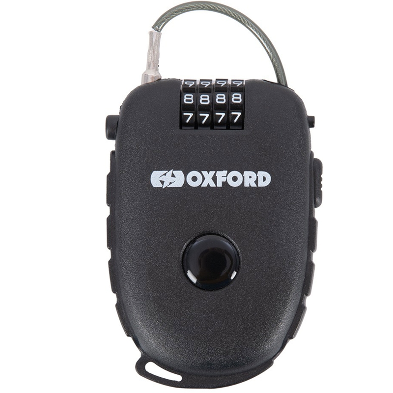 Oxford Retractable Combination Lock behúzható zsinóros zár fekete
