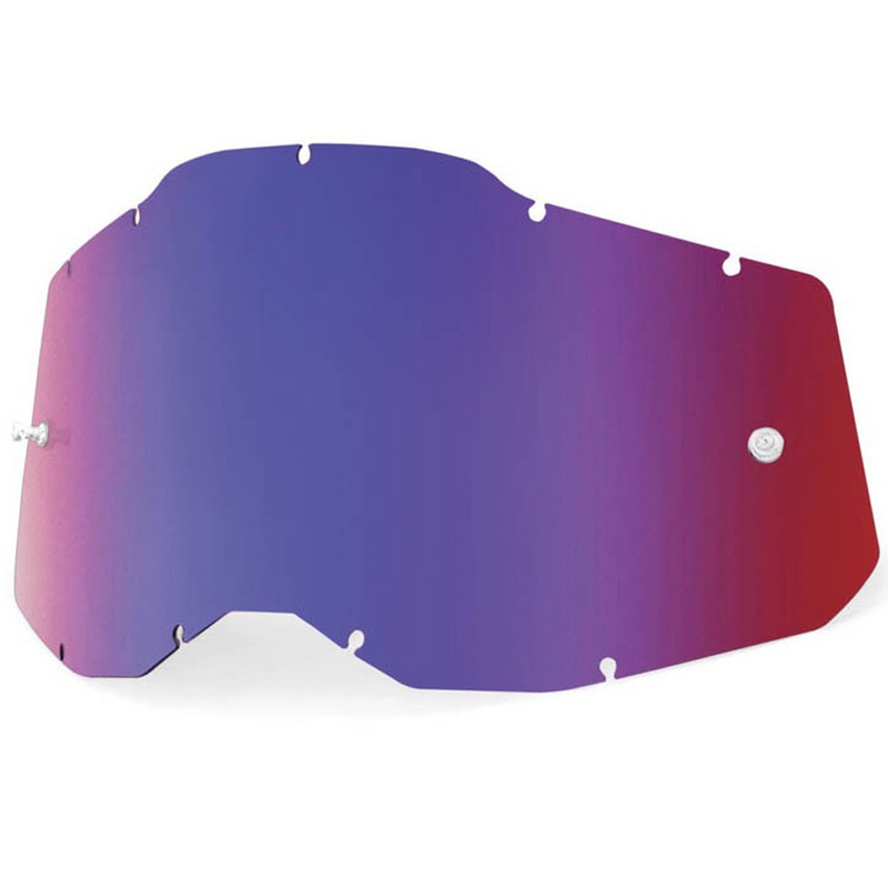 Q-TECH plexi Racecraft 2/Accuri 2/Strata 2 tükröskék-piros (Anti-fog)
