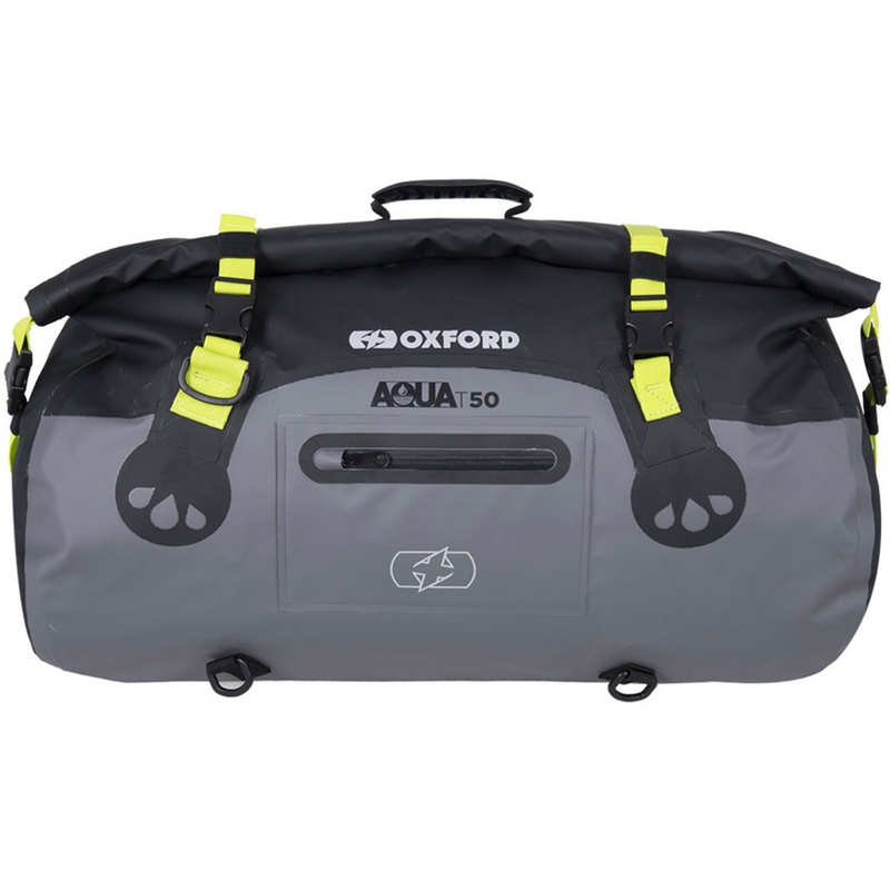 Oxford Aqua T-50 Roll Bag vízálló táska fekete-szürke-fluo sárga 50 l