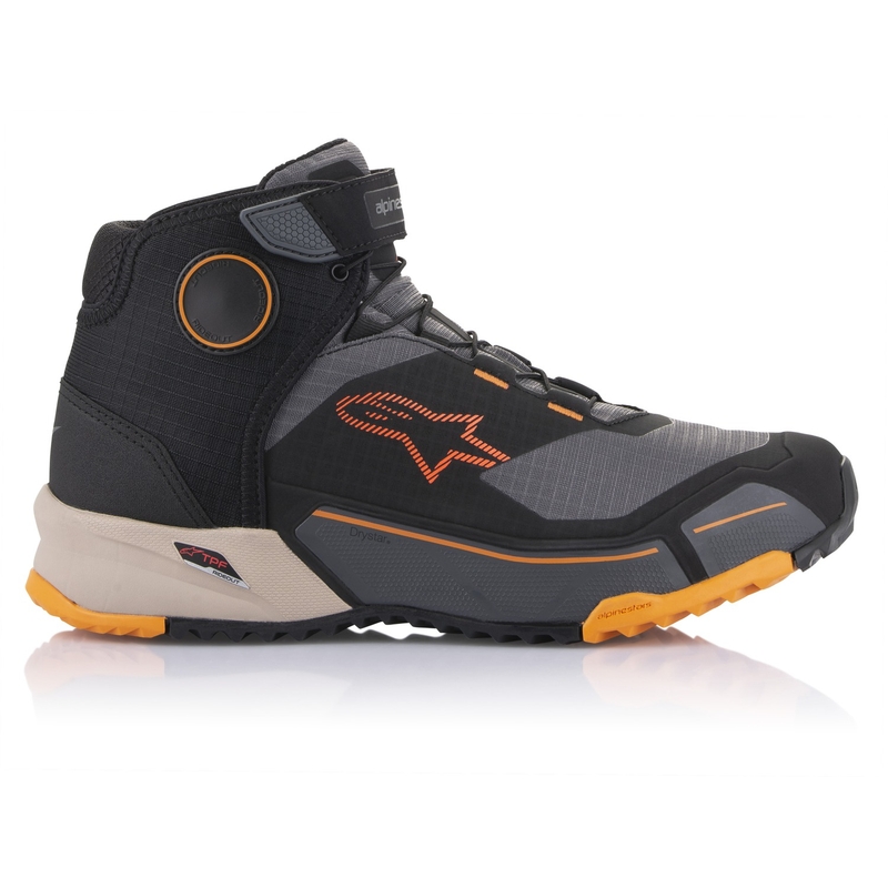 Alpinestars CR-X Drystar motoros cipő fekete-barna-narancssárga