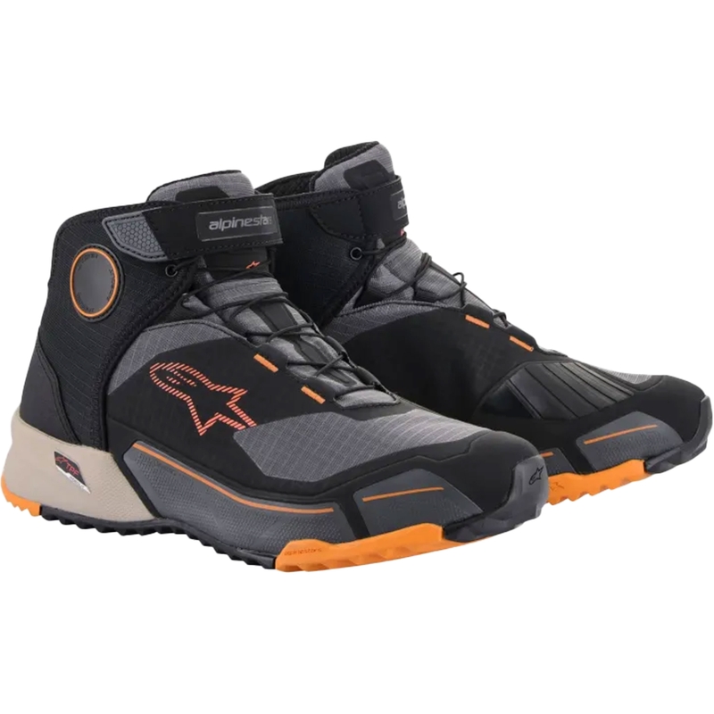 Alpinestars CR-X Drystar motoros cipő fekete-barna-narancssárga