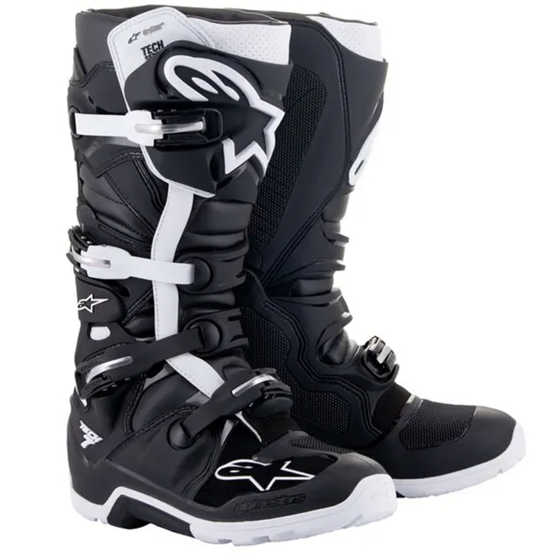 Alpinestars Tech 7 Enduro Drystar motoros csizma fekete-fehér
