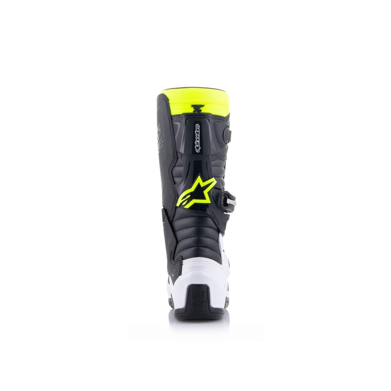 Alpinestars TECH 7 S gyerek motocrossz csizma fekete-fehér-fluo sárga-kék