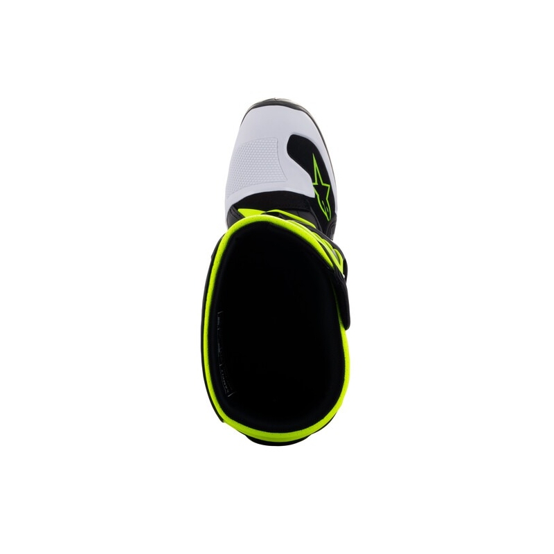 Alpinestars TECH 7 S gyerek motocrossz csizma fekete-fehér-fluo sárga-kék