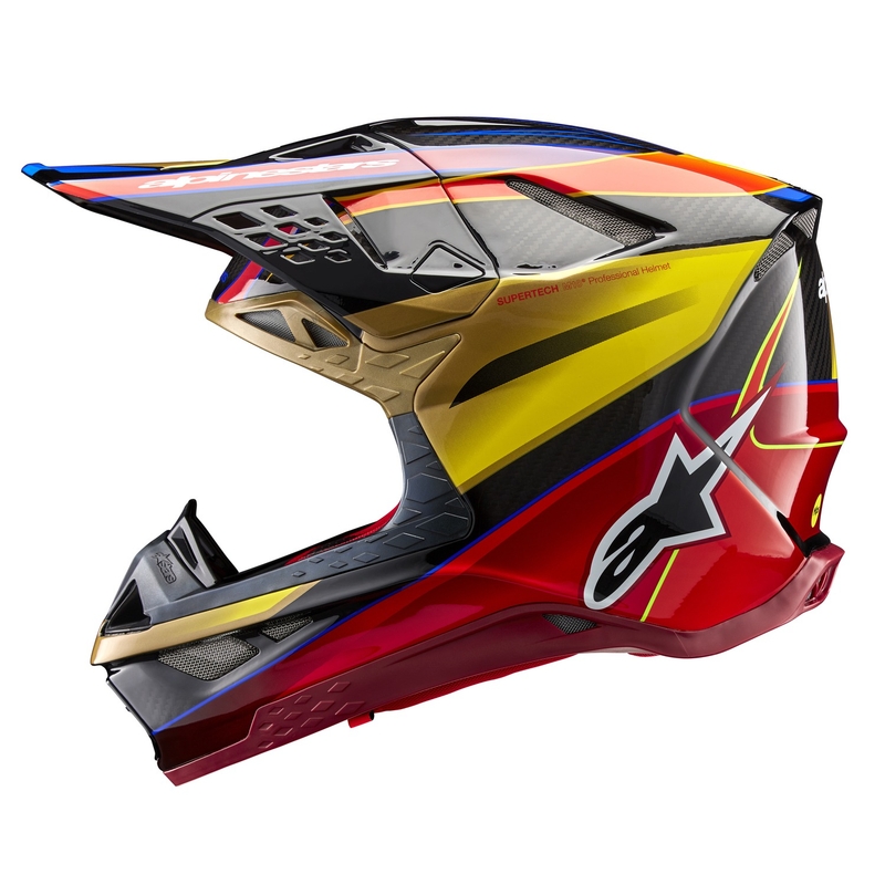 Alpinestars Supertech S-M10 Era motokrossz bukósisak arany-piros