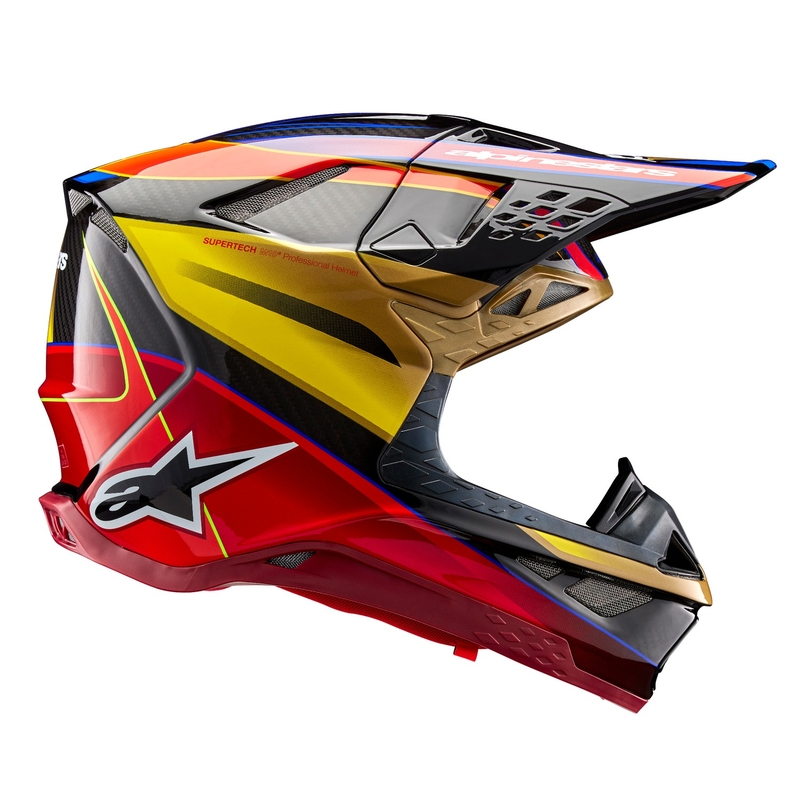 Alpinestars Supertech S-M10 Era motokrossz bukósisak arany-piros