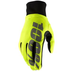 Motokrosové rukavice 100% HYDROMATIC neonově žluté