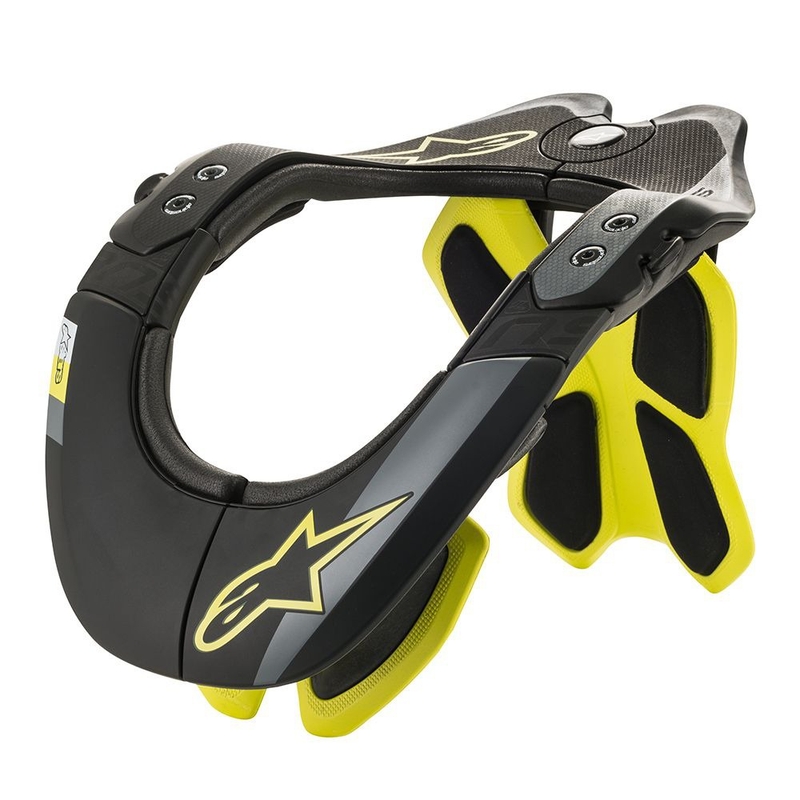 Alpinestars BNS Tech-2 nyakprotektor fekete-fluo sárga