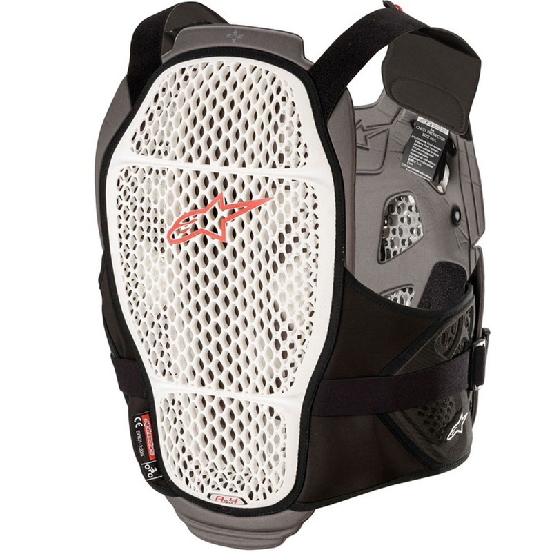 Alpinestars A-4 MAX mellkasprotektor fehér-antracit-piros