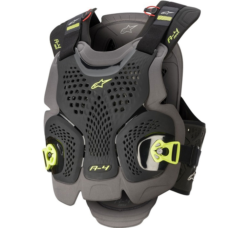 Alpinestars A-4 MAX mellkasprotektor fekete-antracit-fluo sárga