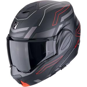 Scorpion EXO-TECH EVO CONQUER felhajtható motorkerékpár sisak matt fekete-piros