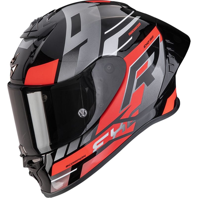 Scorpion EXO-R1 EVO II Air Adrenaline zárt motoros bukósisak fekete-piros-ezüst