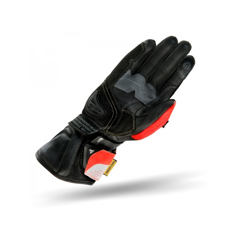 Shima STR-2 motoros kesztyű fekete-fehér-fluo piros