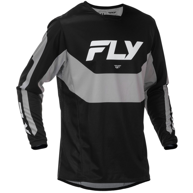 FLY Racing Kinetic USA motokrossz mez fekete-szürke
