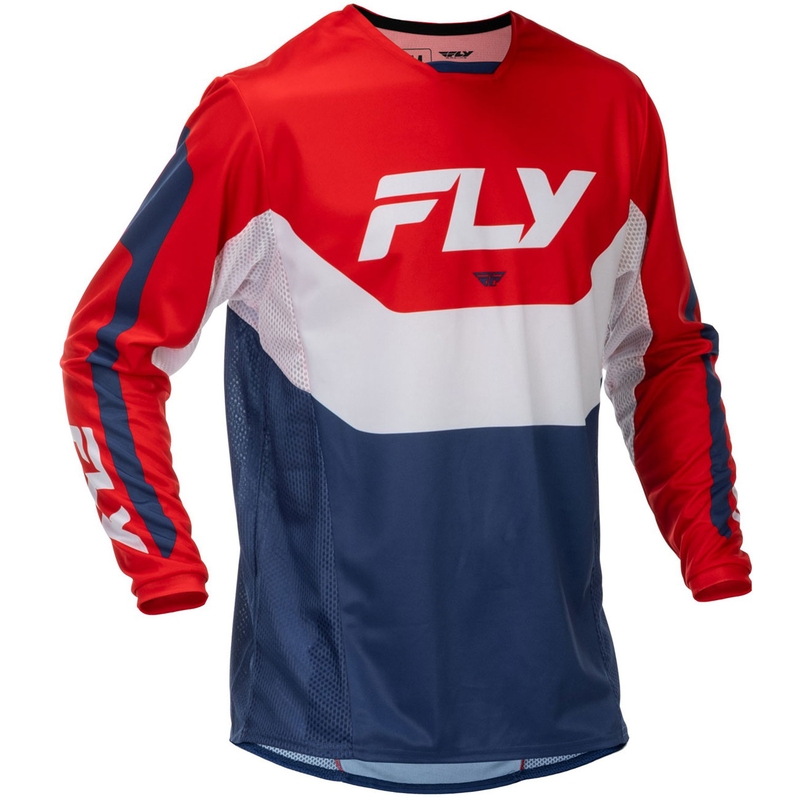 FLY Racing Kinetic USA motokrossz mez piros-fehér-kék