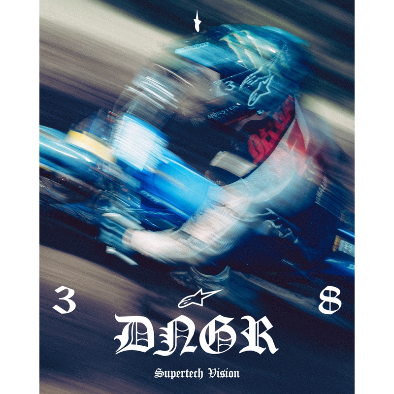 Alpinestars Supertech Vision DNGR38 XXV motokrossz szemüveg fekete-ezüst, tükörezüst plexivel
