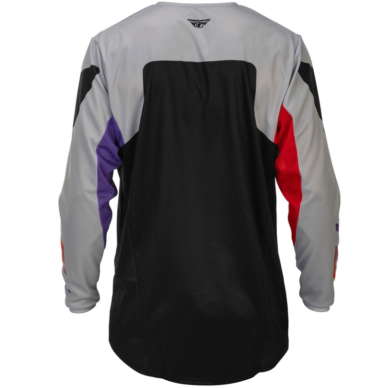 FLY Racing Kinetic USA motokrossz mez szürke-piros-lila-fekete