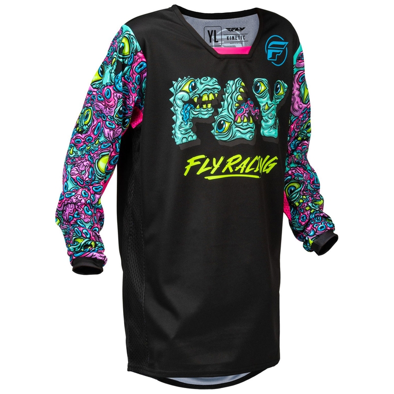 FLY Racing KINETIC MUTANT gyerek motokrossz mez fekete-multicolor
