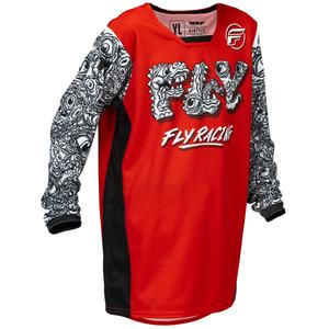 Dětský motokrosový dres FLY Racing KINETIC MUTANT červeno-bílo-černé