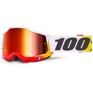 100% Accuri 2 TORKEN motokrossz szemüveg piros plexivel