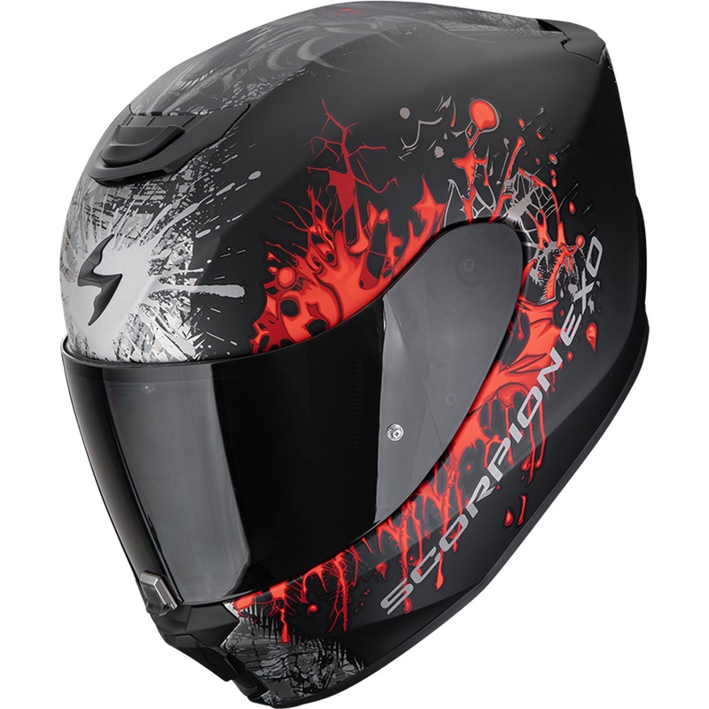 Scorpion EXO-391 Wolf zárt motoros bukósisak matt fekete-ezüst-piros
