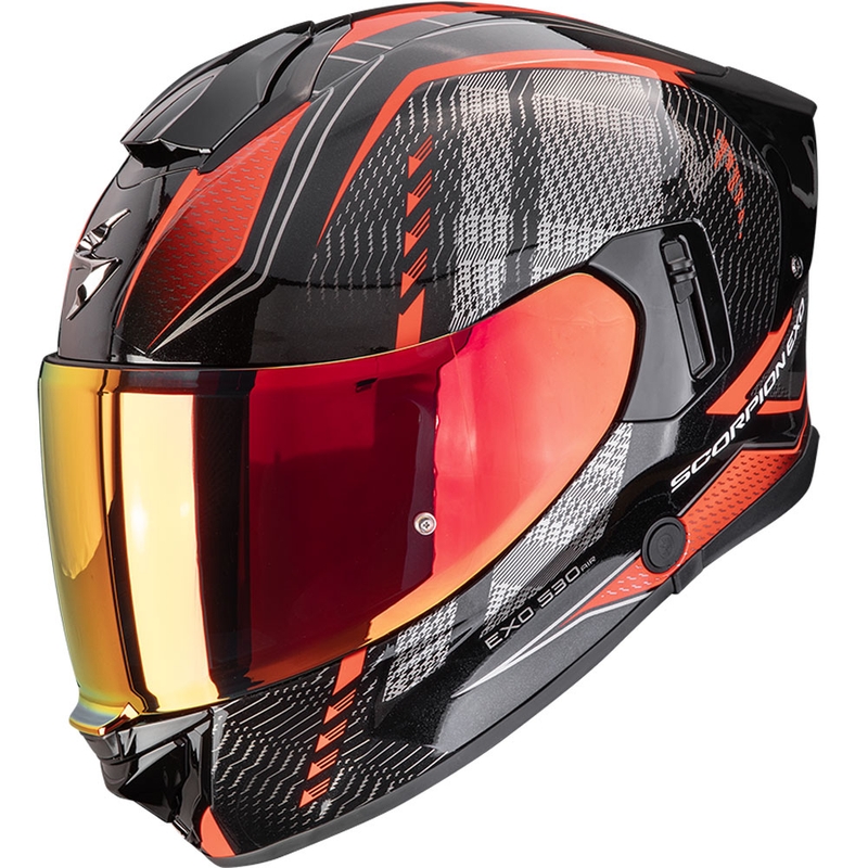 Scorpion EXO-530 Air Theras zárt motoros bukósisak metál fekete-piros