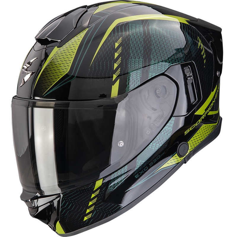 Scorpion EXO-530 Air Theras zárt motoros bukósisak fekete-zöld