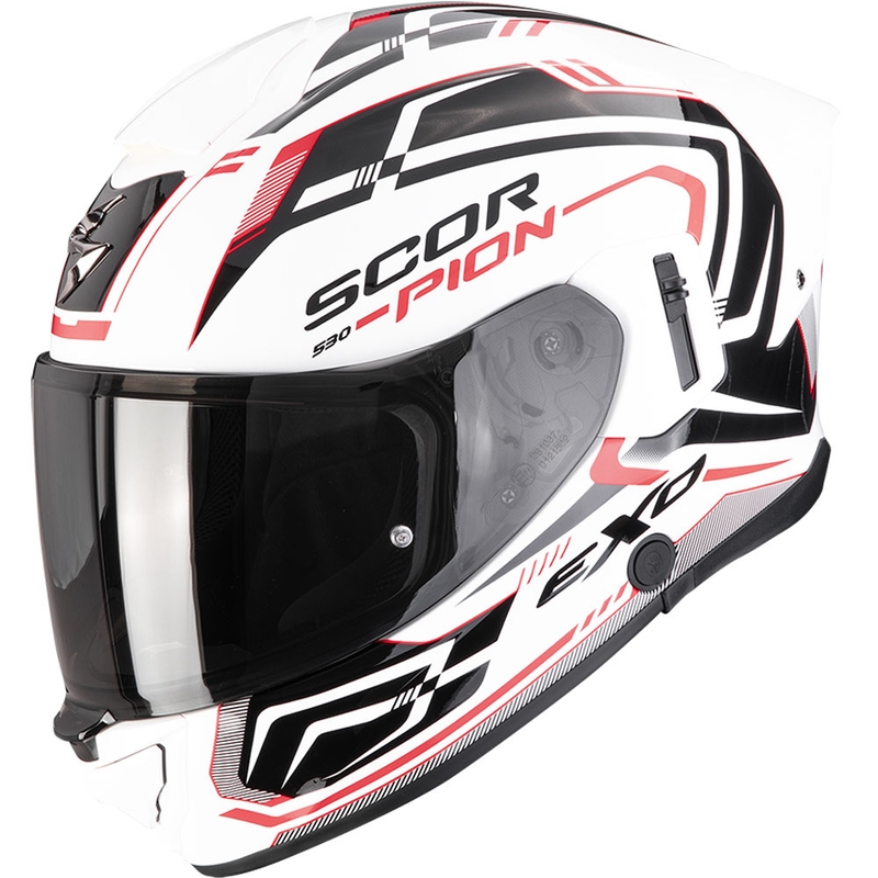 Scorpion EXO-530 Air Slope zárt motoros bukósisak fehér-fekete-piros