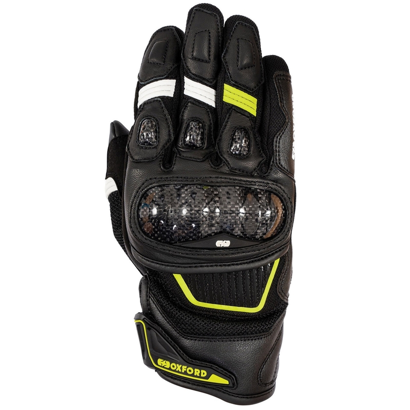Oxford RP-4S 3.0 motoros kesztyű fekete-fehér-sárga