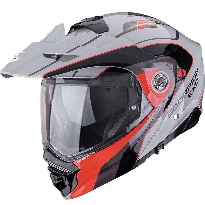 Scorpion ADX-2 Kamps enduró bukósisak szürke-piros