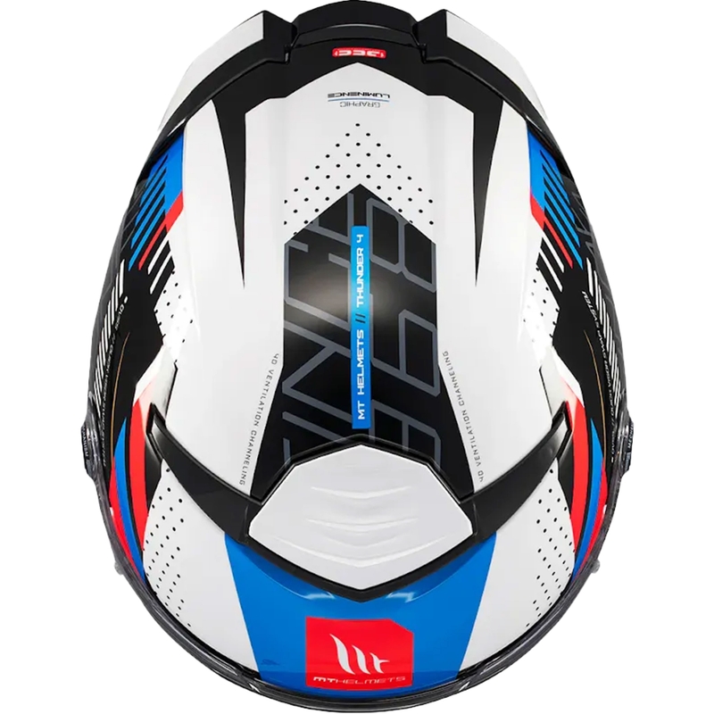 Teljes arcvédős motoros sisak MT Thunder 4 SV Luminence kék