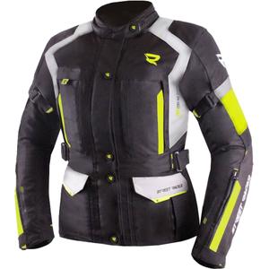 Street Racer Hilax női motoros kabát fekete-szürke-fluo sárga