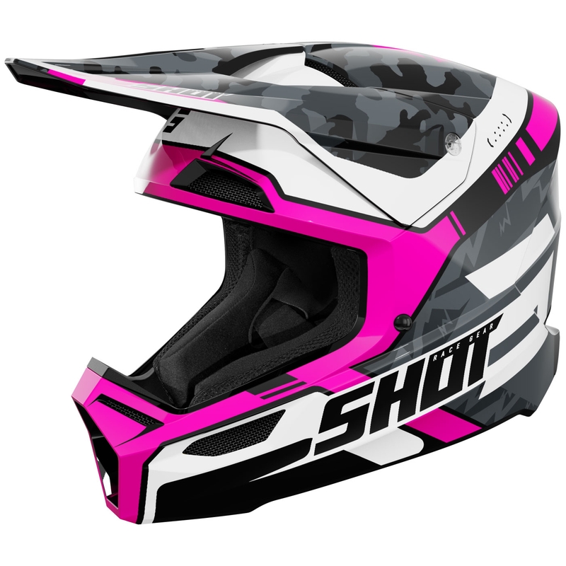 Shot Furious Flash motokrossz bukósisak fényes rózsaszín
