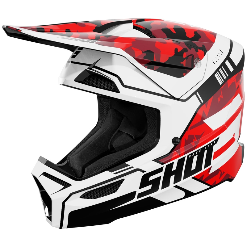 Shot Furious Flash motokrossz bukósisak fényes piros
